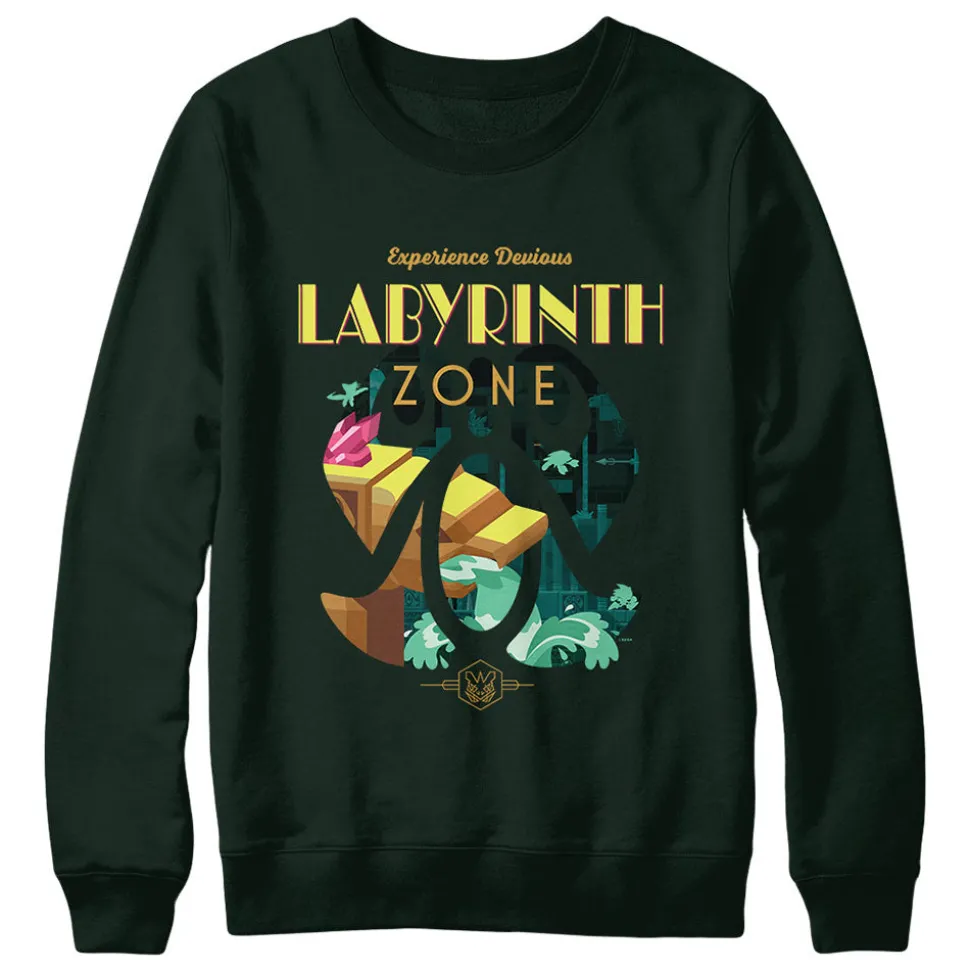 Experience Labyrinth Zone Forest Green Crewneck
