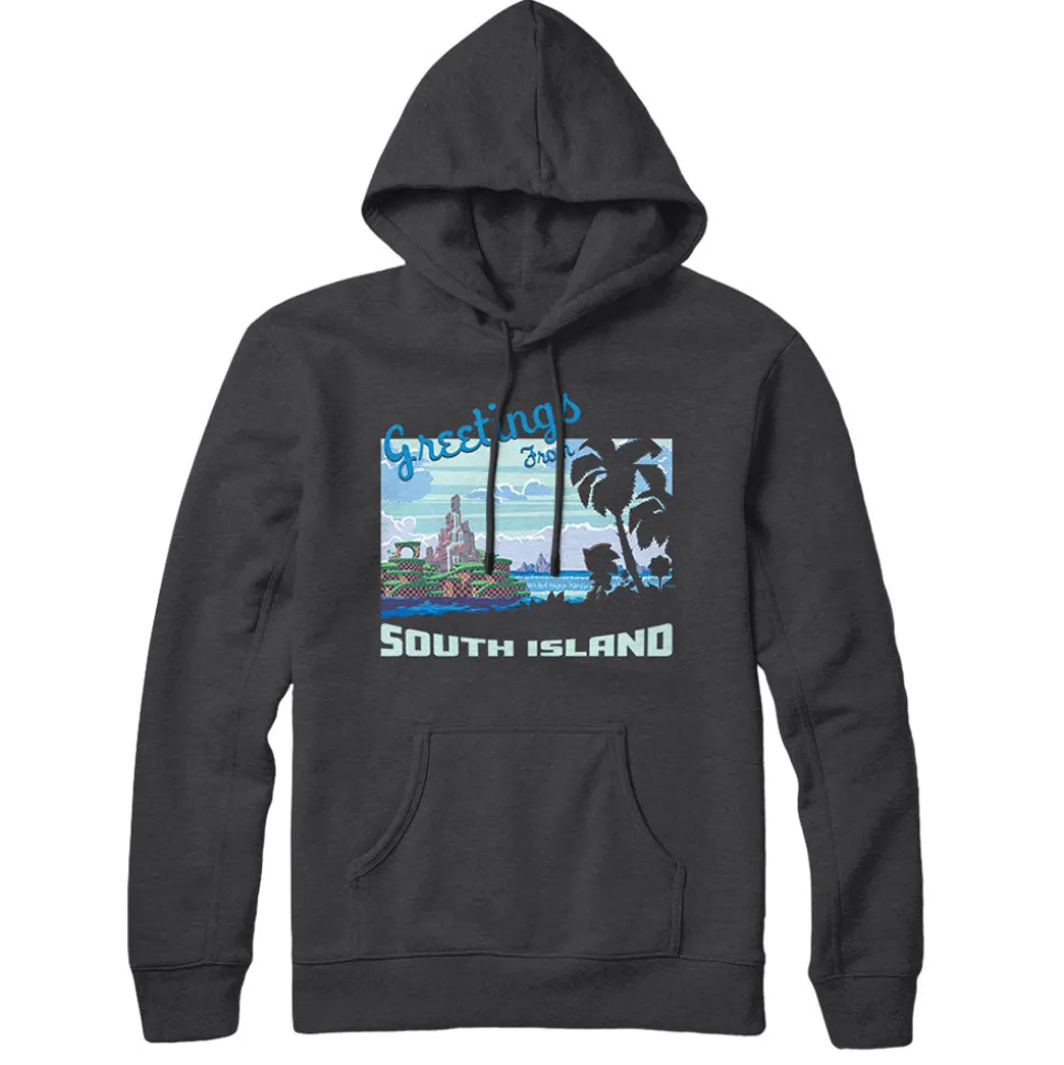 Greetings from South Island Charcoal Hoodie