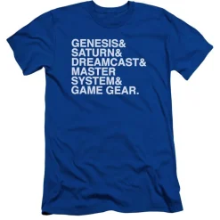 SEGA Genesis Console Names Royal Blue Tee