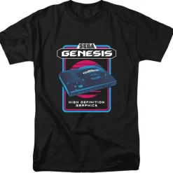 Sega Genesis Retro Console Black Tee