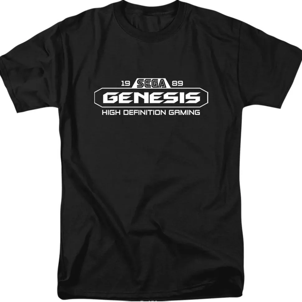 Sega Genesis White Logo Black Tee