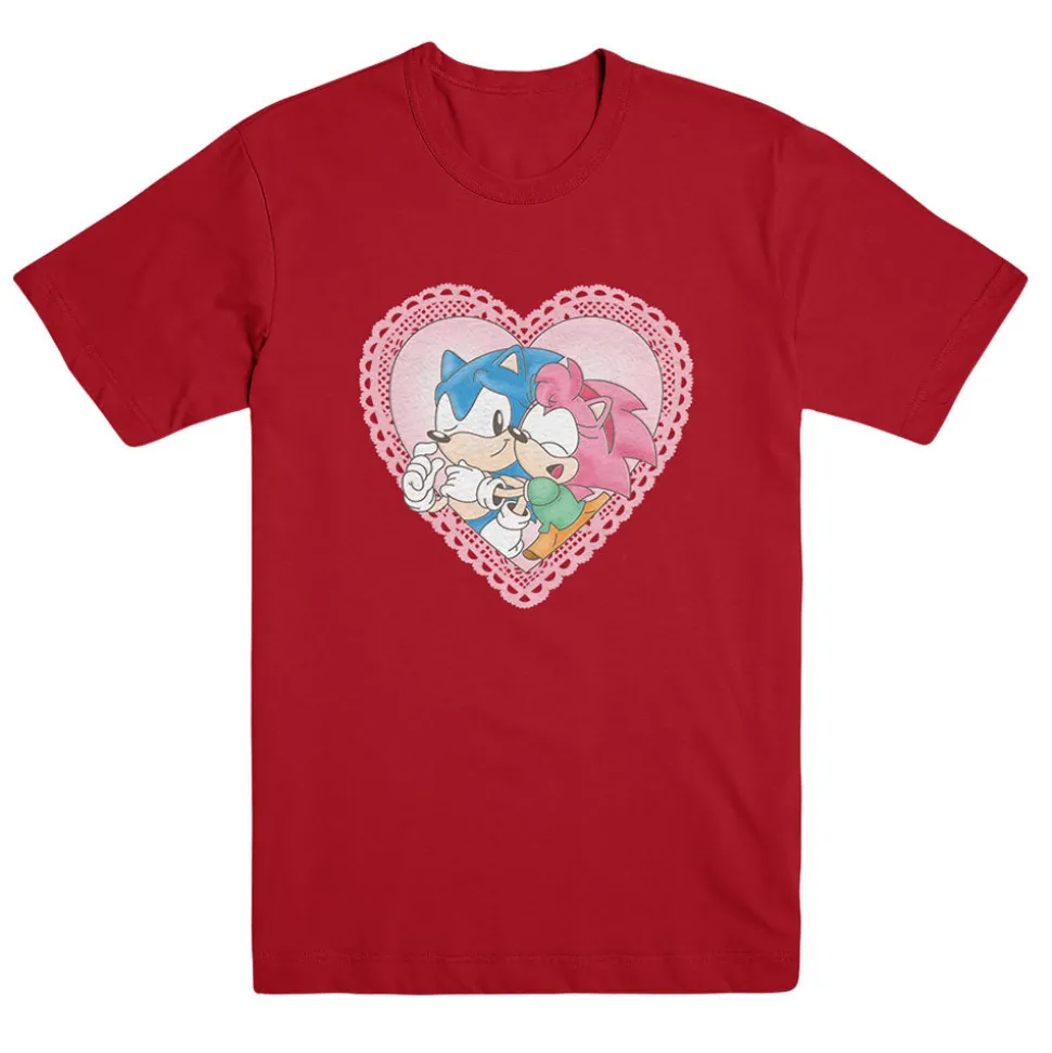 Sonic and Amy Heart Red Tee