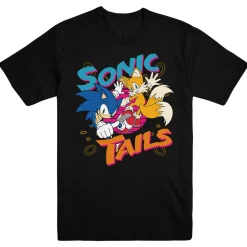 Sonic and Tails Retro Black Tee
