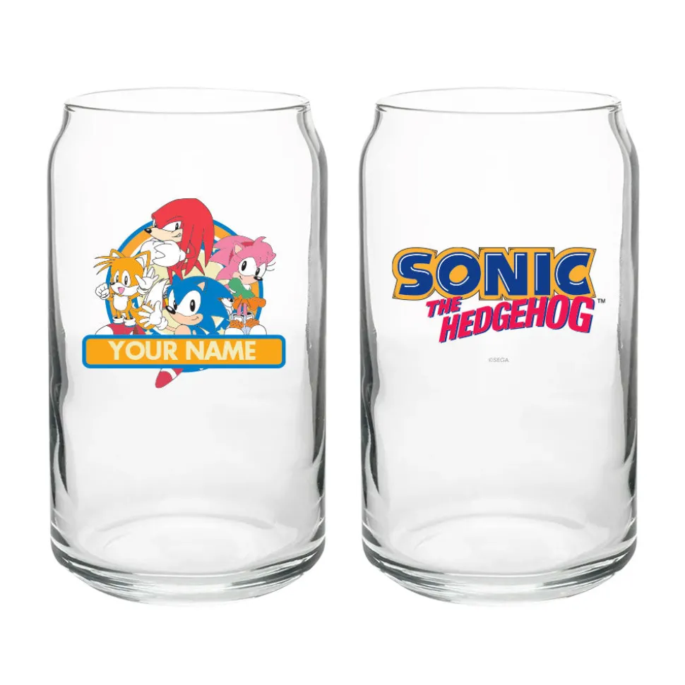 Sonic Character Personalized Can Glass