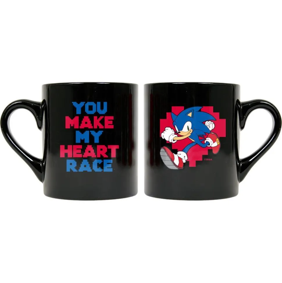 Sonic Classic Heart Race Black Mug