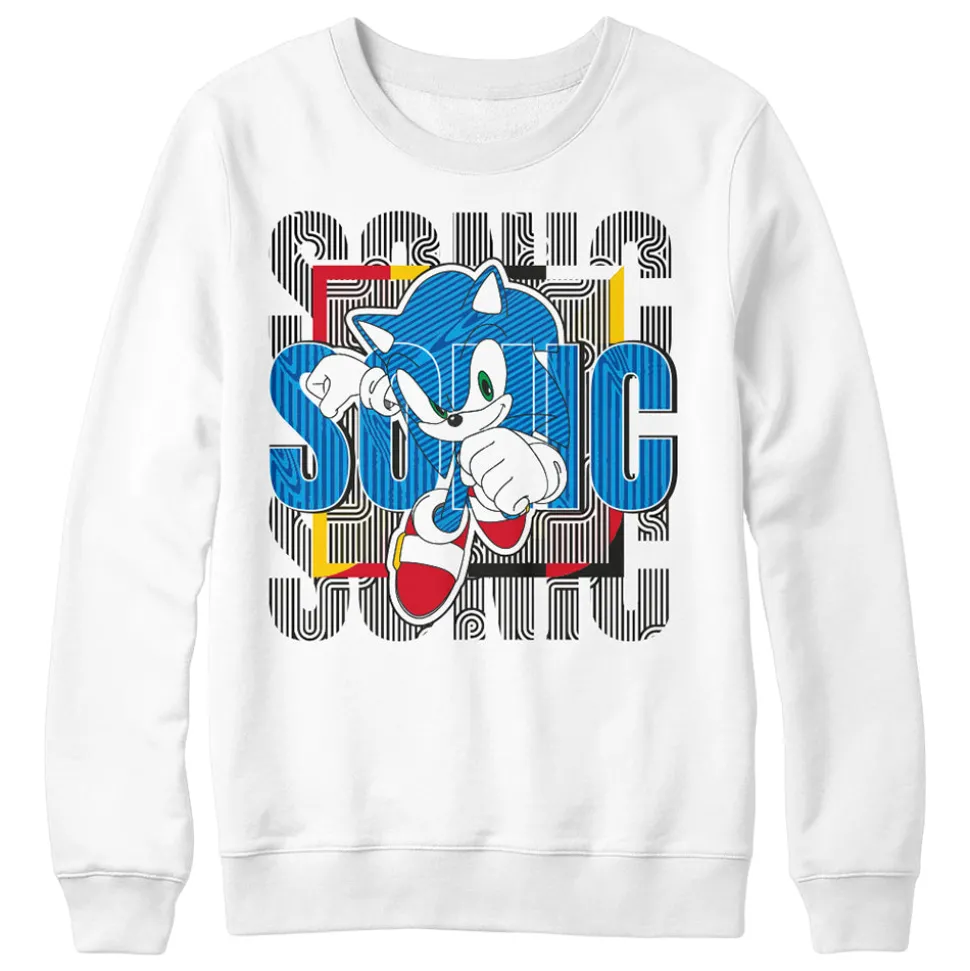 Sonic Jump White Crewneck
