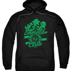 Sonic Patchwork Emerald Club Black Hoodie
