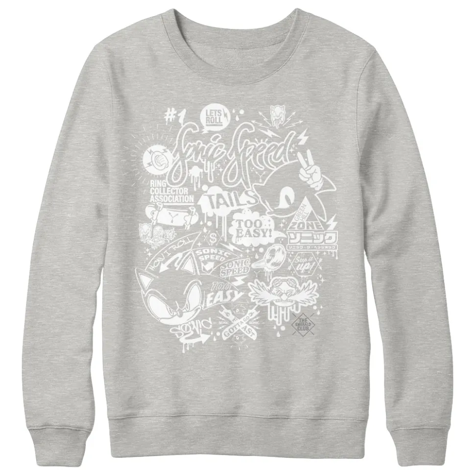 Sonic the Hedgehog Emerald Graffiti Crewneck