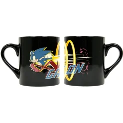 Sonic The Hedgehog Retro Game On Black Mug