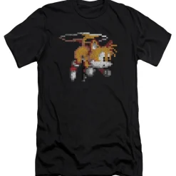 Sonic Time to Fly! Retro Tails Black Tee